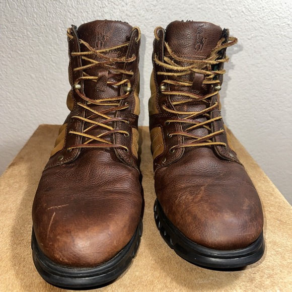 POLO RALPH LAUREN DIEGO Brown Tan Oiled Leather Dessert‎ Boots Men\'s Size 13 D main image 9